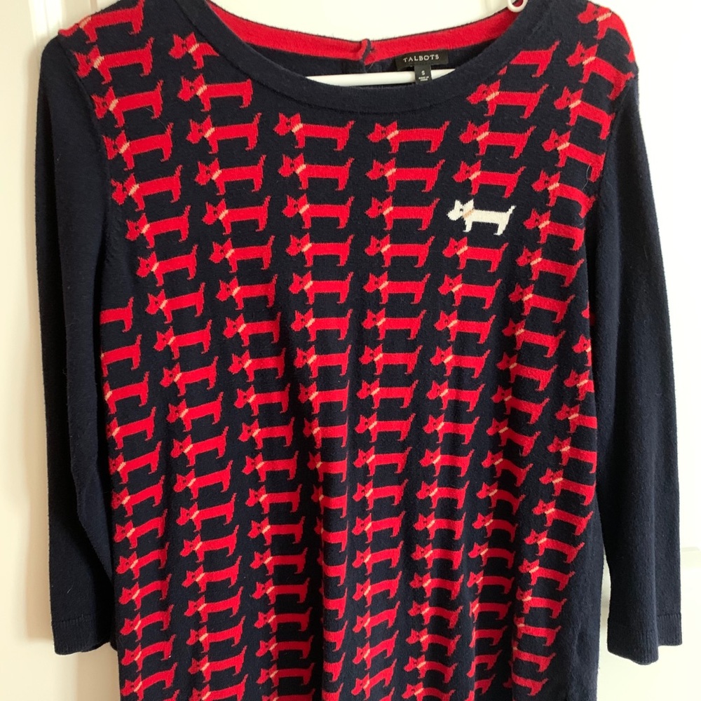 Talbots small dachshund/terrier sweater